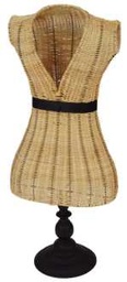 [S-V9211150000] Manichino intrecciato in ferro e midollino, cm. 31,5 x 21,5 x 78