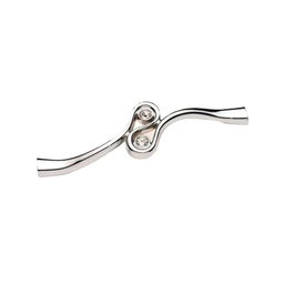 [S-FZ93867] Maniglia cromata per mobile con gioiello Parilti y1345 Finitura cromata, Interasse 192 mm