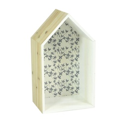 [S-V3200920000] Mensola in legno a forma di casetta 20x35x15 cm