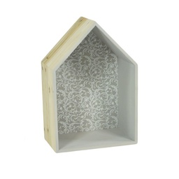 [S-V3201010000] Mensola in legno a forma di casetta 20x35x15 cm