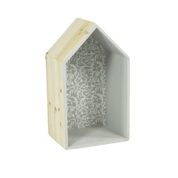 [S-V3201020000] Mensola in legno a forma di casetta 25x37x15 cm