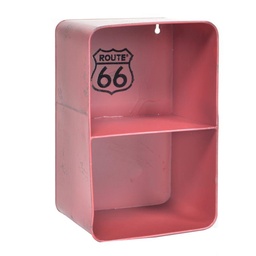 [S-V6442130000] Mensola Metallo Bristol Rosso 2 Piani Rettangolare 20x15x30 cm