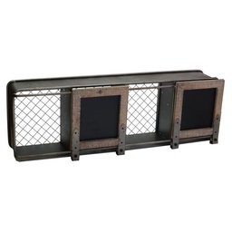 [S-V5921190000] Mensola Industriale 4 Vani con Lavagne - 84x17.5x28 cm