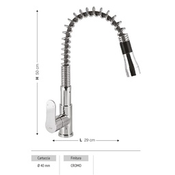 [S-FZ56928] Miscelatore Hena con funzione pull down