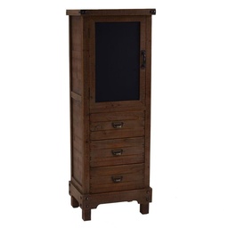 [S-V8036410000] Mobile soggiorno cucina noce con anta lavagnetta 137x50x35 cm