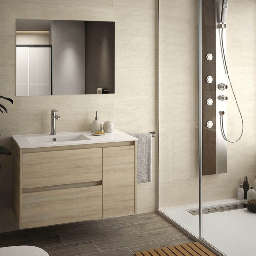 [S-FZ92051] Mobile bagno sospeso Resia rovere 90x46x54 H
