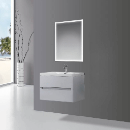 [S-FZ92009] Mobile bagno sospeso Varano grigio chiaro 90x48x55