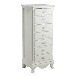 [S-V8029620000] Mobile base 7 cassetti bianco anticato cm48x35h110,5