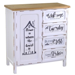 [S-V8039660000] Mobile Anticato Breslavia 1 Anta + 4 Cassetti 80x38,5 x H85