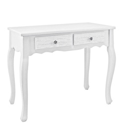 [S-B0744186] Mobile consolle 2 cassetti legno bianco Blanc 80x40x75 cm