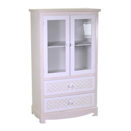 [S-V8038190000] Mobile vetrina con 2 ante e 2 cassetti, dimensioni cm70x35h121