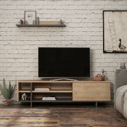 [S-FZ99279] Mobile porta TV Stockton rovere antracite