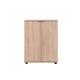 [85495] Mobile scarpiera multiuso 2 ante ripiani  sonoma  60x34xh.78 cm