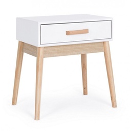 [S-B0740045] Mobiletto bianco con 1 cassetto - 48h cm