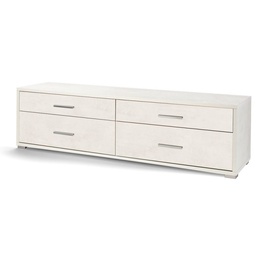 [S-ODB805OSOSK] Mobiletto basso porta TV in legno con quattro cassetti Bianco Ossido 179x47x h50 cm