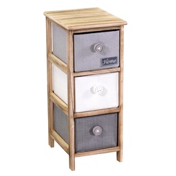 [S-V8040190000] Mobiletto Brenda Cassettiera Bottone 3 Cassetti 26x32x63 cm