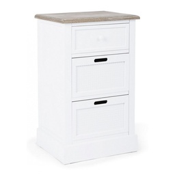 [S-B0740492] Mobiletto con Tre Cassetti Bianco DOROTEA 47,5x40x80 cm