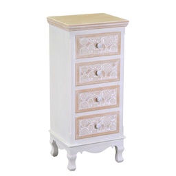 [S-V8041740000] Mobiletto in legno con 4 cassetti - Dimensioni: 37x30x84 cm