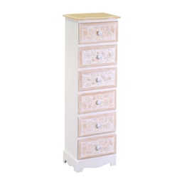 [S-V8041700000] Mobiletto in legno con 6 cassetti - Dimensioni cm29x23h95