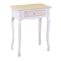 [S-V8041750000] Mobiletto Console in Legno Andorra con 1 Cassetto 60x34x78 cm