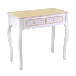 [S-V8041760000] Mobiletto Console in Legno Andorra con 2 Cassetti 80x40x74 cm