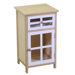 [S-V4119760000] Mobiletto Naomi 1 Anta + 1 Cassetto Naturale Rettangolare 33x30x57,5 cm