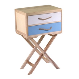 [S-V8039190000] Mobiletto con 2 cassetti TENERIFE, 45x30x30-72 cm