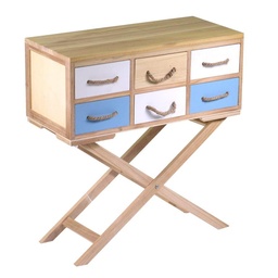 [S-V8039210000] Mobiletto Tenerife 6 cassetti - Colorato e Versatile - Misure: 67x30x30/72 cm