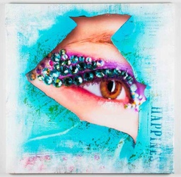 [S-QU/280] Olio su tela multicolor con telaio in legno, dimensioni 3.5x100x100 cm