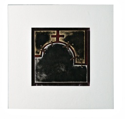 [S-QU/039/B] Olio su tela multicolore e telaio in legno, 3x80x80cm