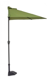 [S-B0795739] Ombrellone Mezzaluna 2.7 Olive - Struttura in Acciaio Verniciato a Polvere - Telo in Poliestere 160gr/m2 - Dimensioni: 270x235 cm