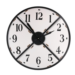 [S-V1868690000] Orologio Metallo Bianco Nero Tondo cmø62x5