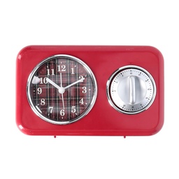 [S-V1869860000] Orologio in plastica con timer rosso 17x5x10,5 cm