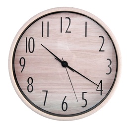 [S-V1871740000] Orologio Plastica Effetto Legno Naturale Tondo ø32h4,8