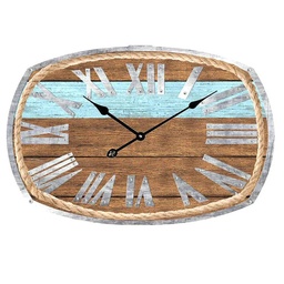 [S-V1865320000] Orologio vetro numeri romani con corda 60x40x4 cm