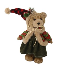 [S-V6326890000] Orso di stoffa verde 17x11x30 cm