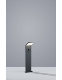[S-TRIO521169142] Paletto da Esterno LED Antracite H50 cm con Sensore di Movimento