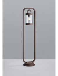 [S-TRIO404160124] Palo da Esterno Ruggine H100 cm con Sensore Crepuscolare