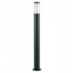 [S-SOV825/06] Palo in Alluminio Pressofuso con Diffusore Opalino - Altezza 180mm x Diametro 60mm - IP43, 25W Nero