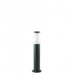 [S-SOV824/06] Palo in Alluminio Pressofuso con Diffusore Opalino - 180mm x 60mm, IP43 Nero