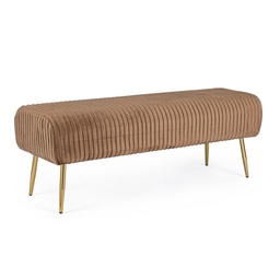 [S-B0720598] Panca 2 posti Selena color Bronzo in velluto