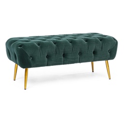 [S-B0743681] Panca Giacinta effetto velluto verde 103x46x40h cm