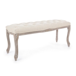 [S-B0743496] Panca classica Mathilde in tessuto naturale