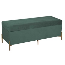 [S-V2808380000] Panca in velluto verde salvia 115x40x45 cm