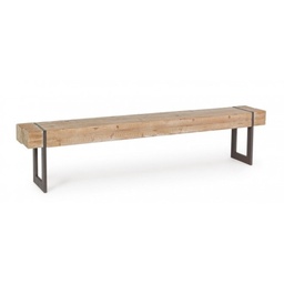 [S-B0740296] Panca Industriale Urban Garrett Legno Acciaio - 200x30x45 cm