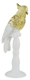 [S-V9165420000] Pappagallo Bianco su Piedistallo cm17,5x13h41,5