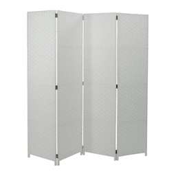 [S-V42017300BI] Paravento 4 ante bianco cm40x175