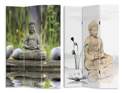 [S-V4206720000] Paravento Stampa 3 Ante Buddha 120,6x2,5x180 cm