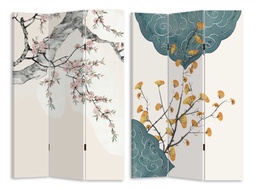 [S-V4214370000] Paravento stampa rami beige 3 ante rettangolare 120,6x2,5xh180