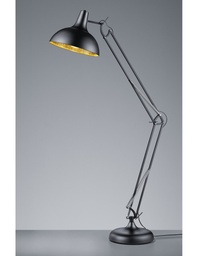 [S-TRIOR46061032] Piantana Regolabile Nero con Diffusore Oro